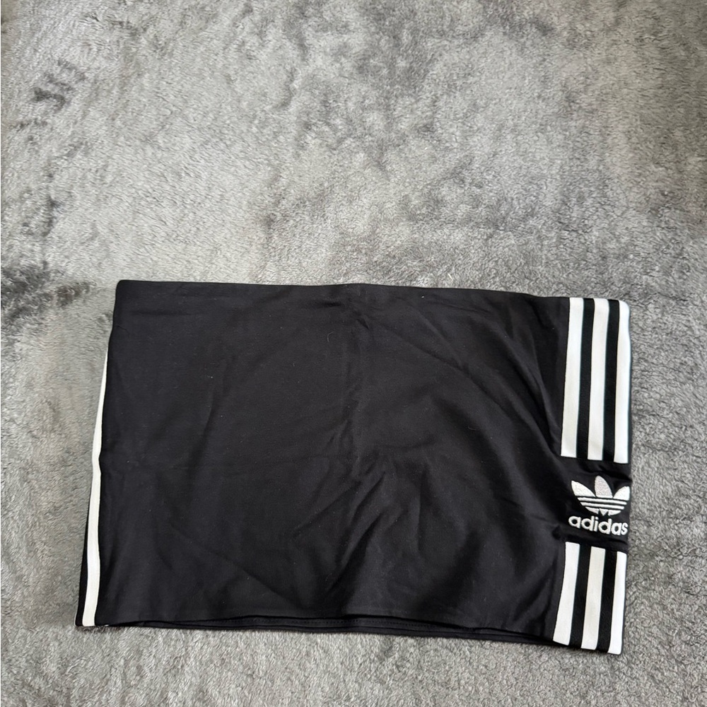 Adidas Black and White Bandeau Crop Top